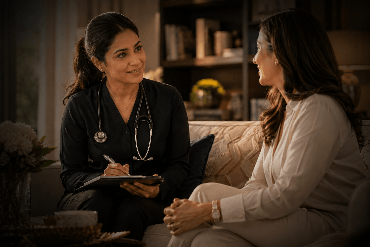 Luxe Health physician providing private care at home